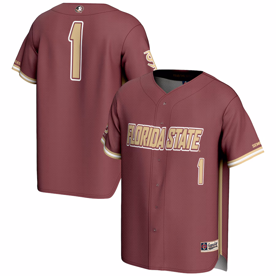 Youth GameDay Greats #1 Garnet Florida State Seminoles Lightweight Baseball Jersey - Jersey