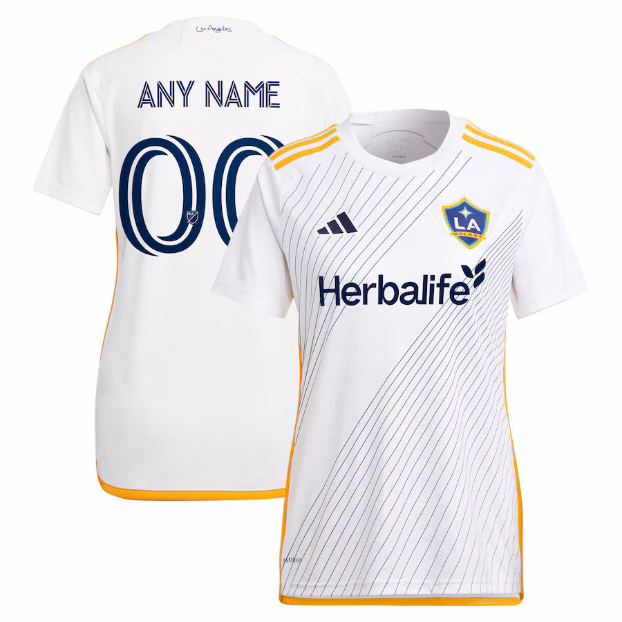 Women's LA Galaxy  adidas White 2024 Angeleno Kit Replica Custom Jersey - Jersey