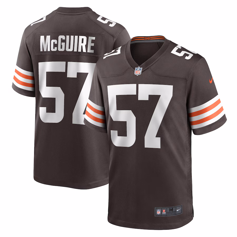 Men's Cleveland Browns Isaiah McGuire Nike  Brown Team Game Jersey - Jersey