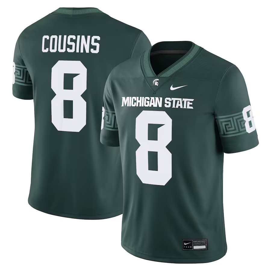Men's Nike Kirk Cousins Green Michigan State Spartans Alumni Game Jersey - Jersey