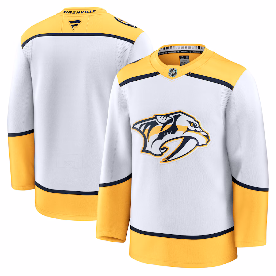 Men's Nashville Predators Fanatics White Away Premium Jersey - Jersey