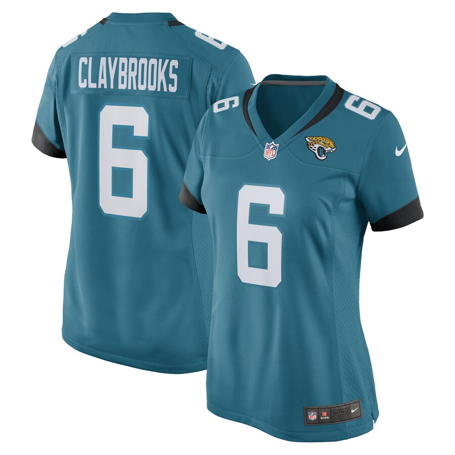 Women's Jacksonville Jaguars Chris Claybrooks Nike Teal Game Player Jersey - Jersey