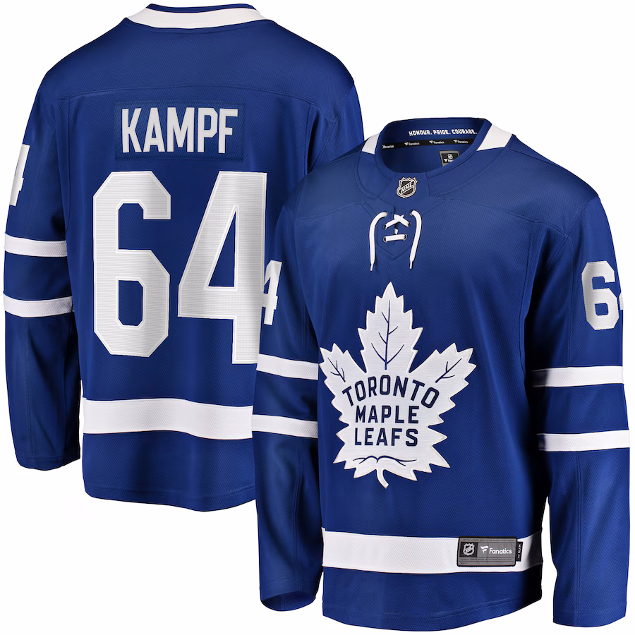 Men's Toronto Maple Leafs David Kampf Fanatics Blue Home Premier Breakaway Player Jersey - Jersey