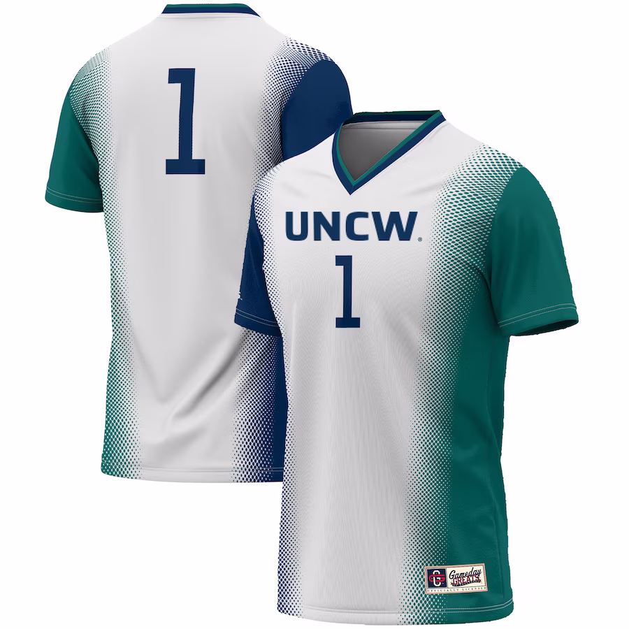 #1 UNC Wilmington Seahawks GameDay Greats Unisex  Lightweight Women's Soccer Jersey - White - Jersey