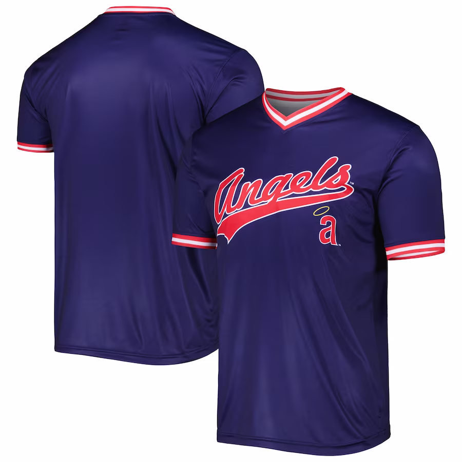 Men's California Angels Stitches Navy Cooperstown Collection Team Jersey - Jersey