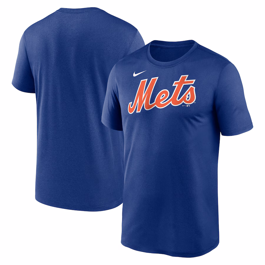 Men's New York Mets Nike Royal Legend Fuse Wordmark T-Shirt - Jersey