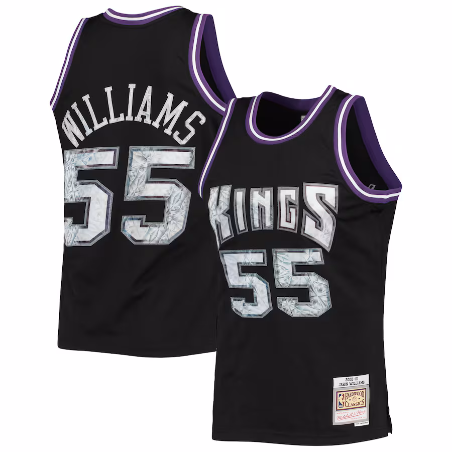 Men's Sacramento Kings Jason Williams Mitchell & Ness Black 2000/01 Hardwood Classics NBA 75th Anniversary Diamond Swingman Jersey - Jersey