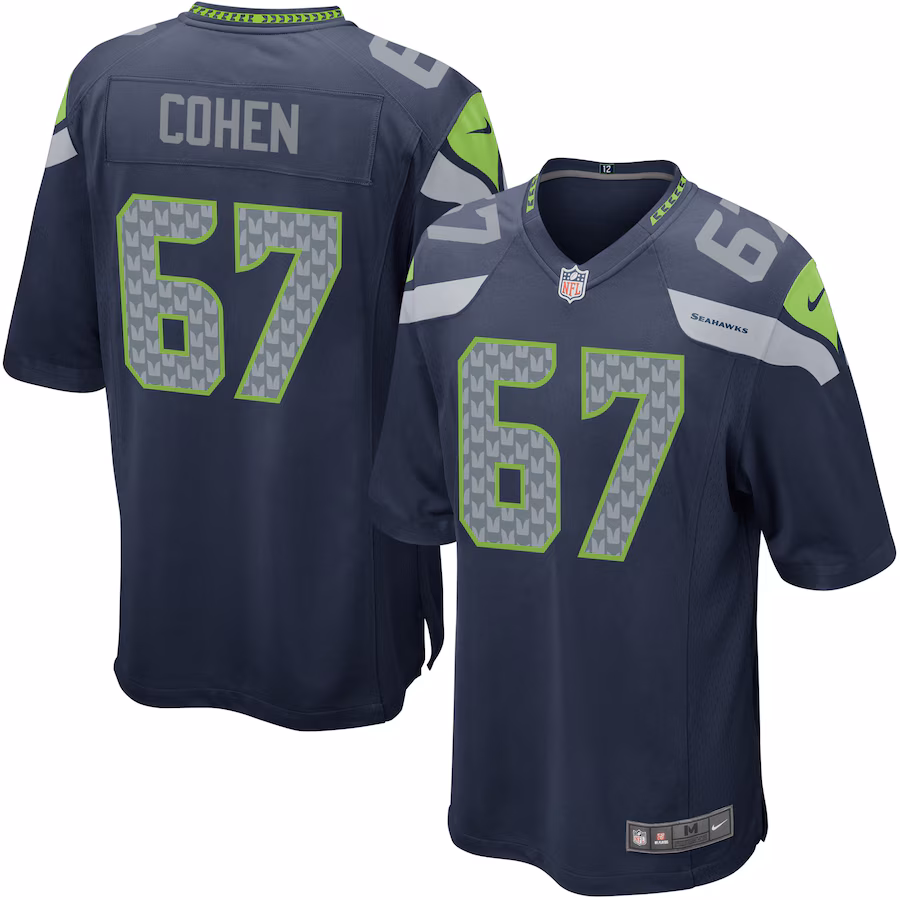 Nike Youth Seattle Seahawks Landon Cohen Team Color Game Jersey - Jersey