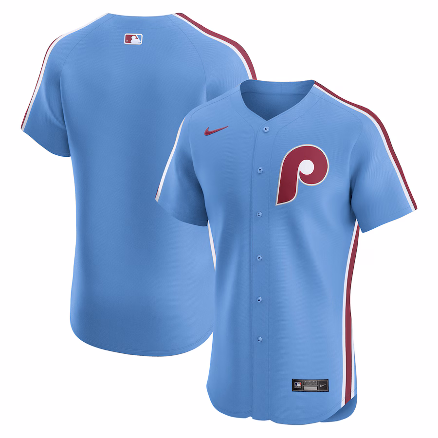 Men's Philadelphia Phillies Nike Light Blue Alternate Elite Jersey - Jersey