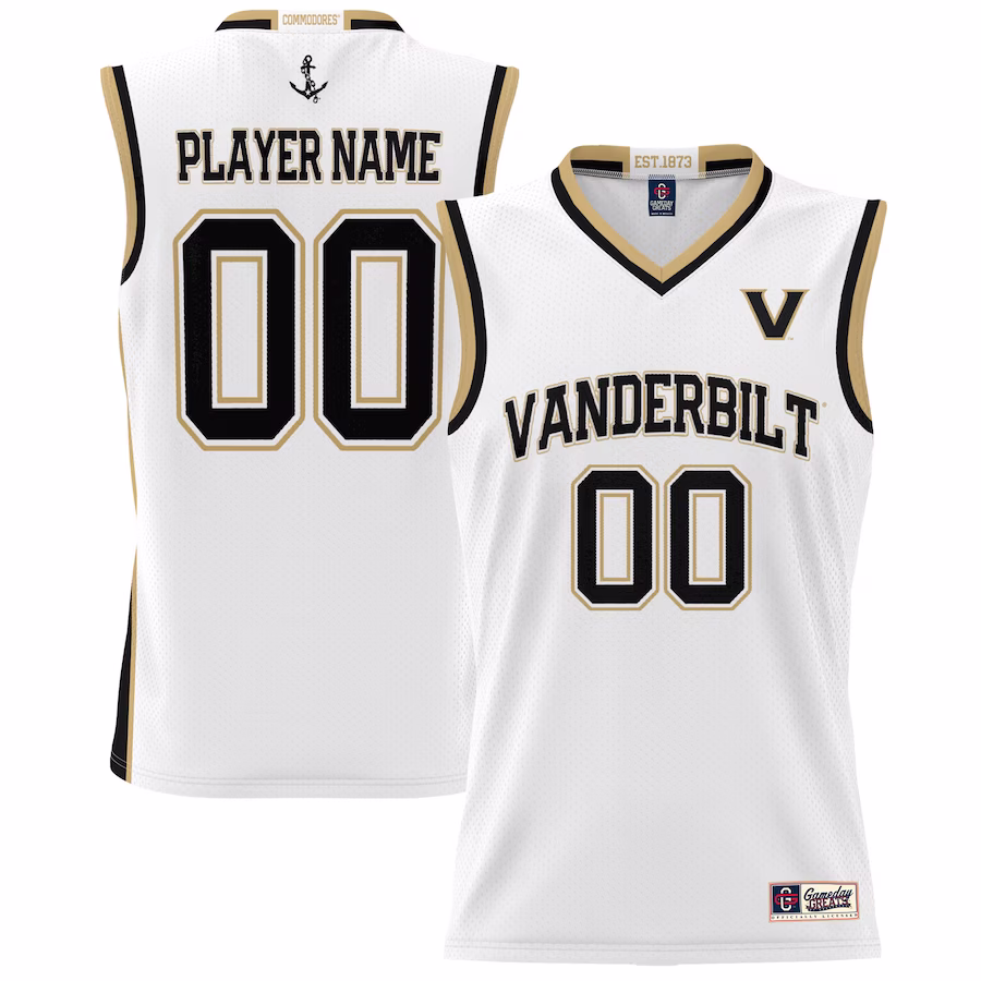 Vanderbilt Commodores GameDay Greats Youth NIL Pick-A-Player Lightweight Women's Basketball Jersey - White - Jersey