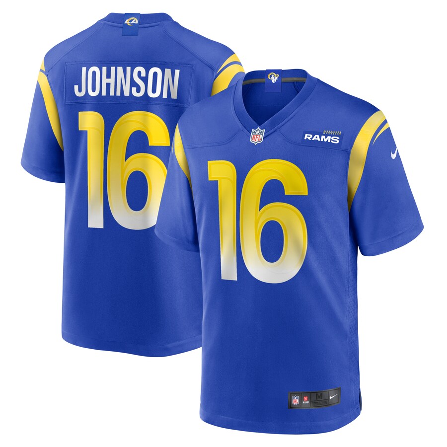 Men's Los Angeles Rams Tyler Johnson Nike  Royal Team Game Jersey - Jersey