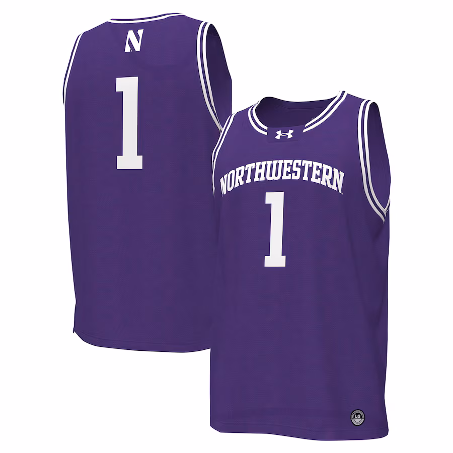 #1 Northwestern Wildcats Under Armour Replica Basketball Jersey - Purple - Jersey