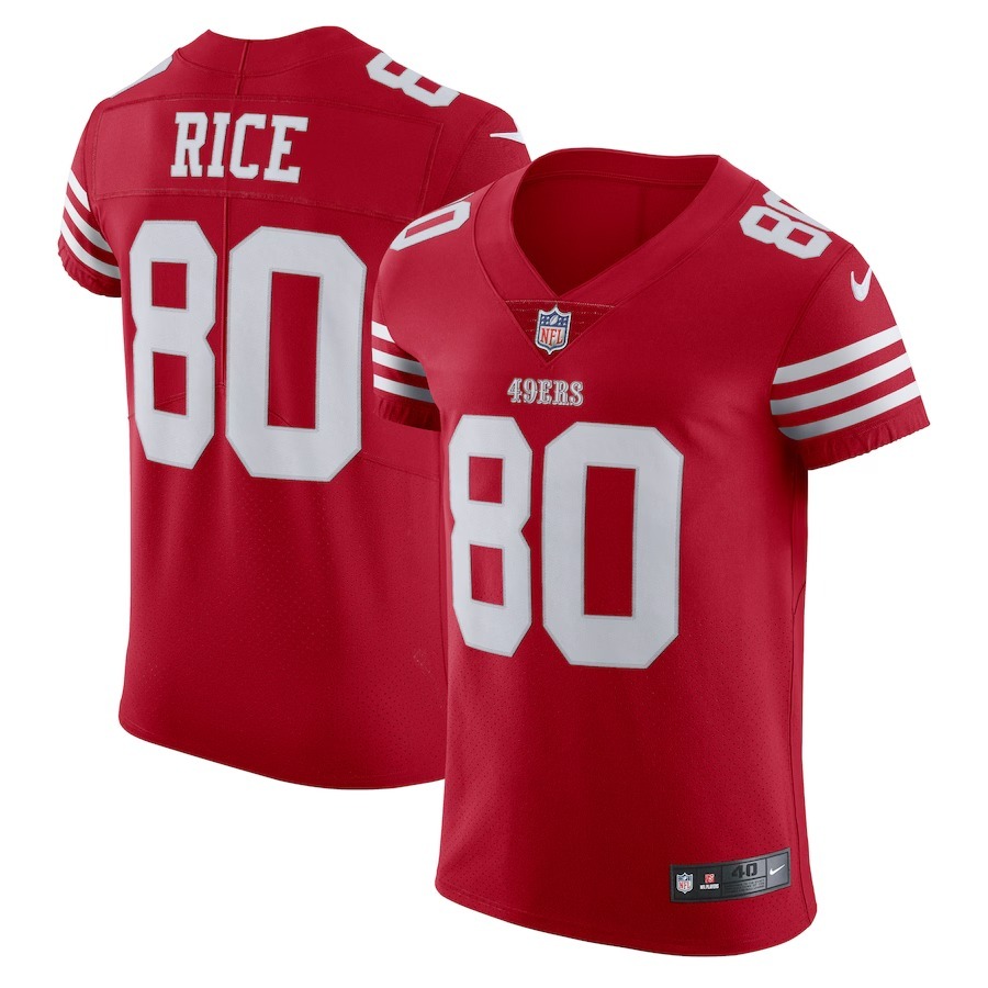 Men's San Francisco 49ers Jerry Rice Nike Scarlet Vapor Elite Retired Player Jersey - Jersey