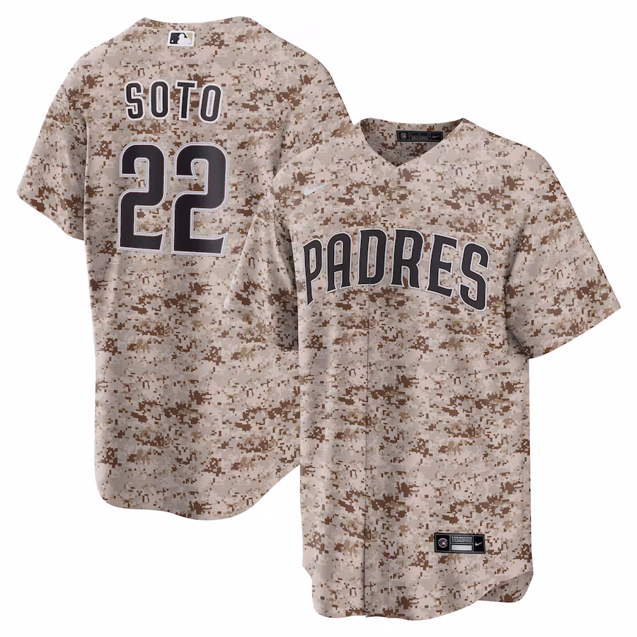 Men's San Diego Padres Juan Soto Nike Camo USMC Alternate Replica Player Jersey - Jersey