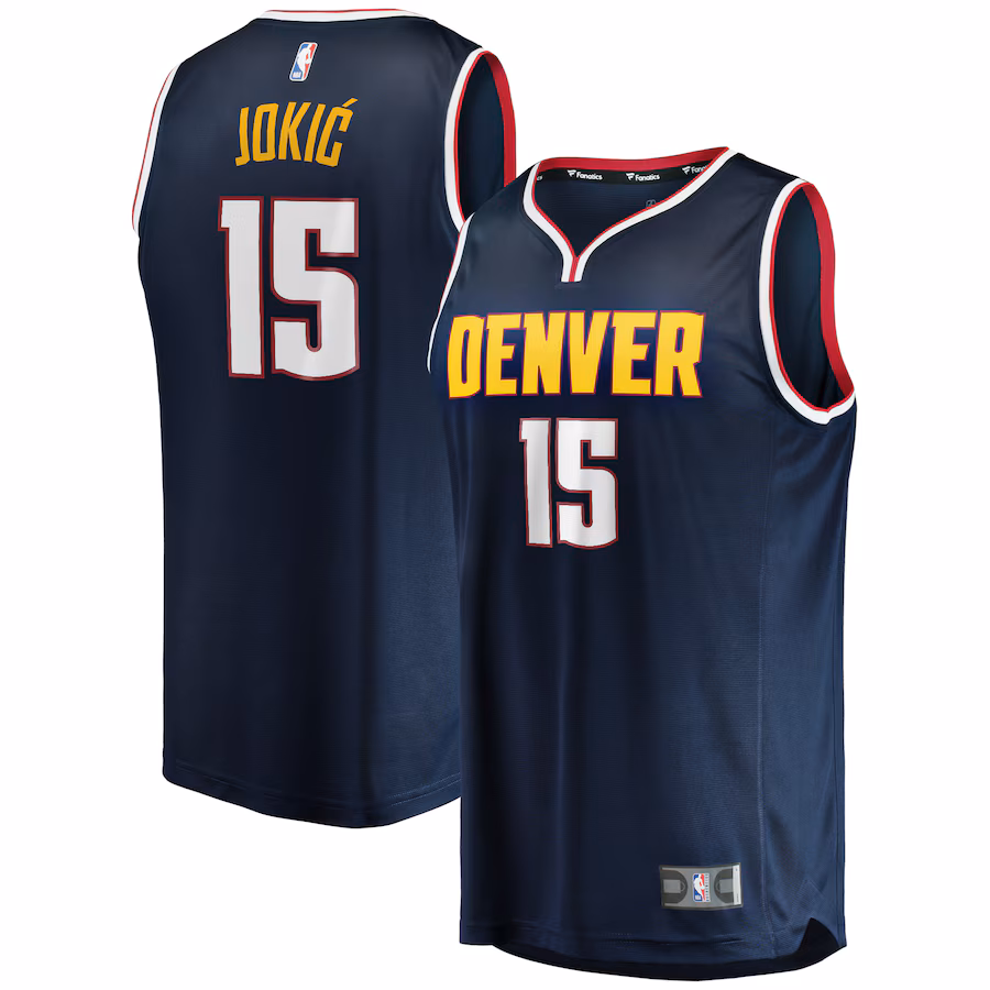 Youth Denver Nuggets Nikola Jokic Fanatics Navy Fast Break Player Jersey - Icon Edition - Jersey