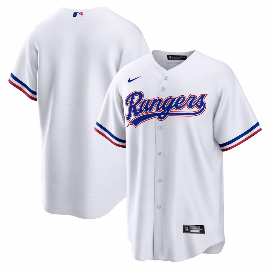 Men's Texas Rangers Nike White Home Replica Team Jersey - Jersey