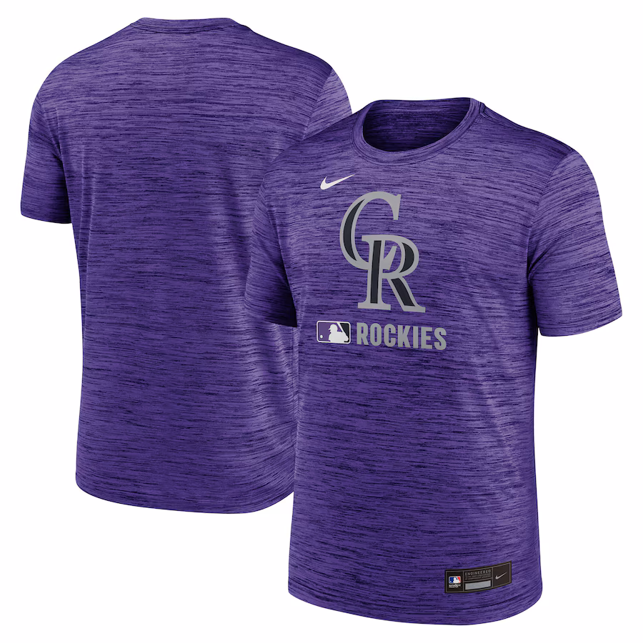 Men's Colorado Rockies Nike Purple Authentic Collection Velocity Performance Practice T-Shirt - Jersey