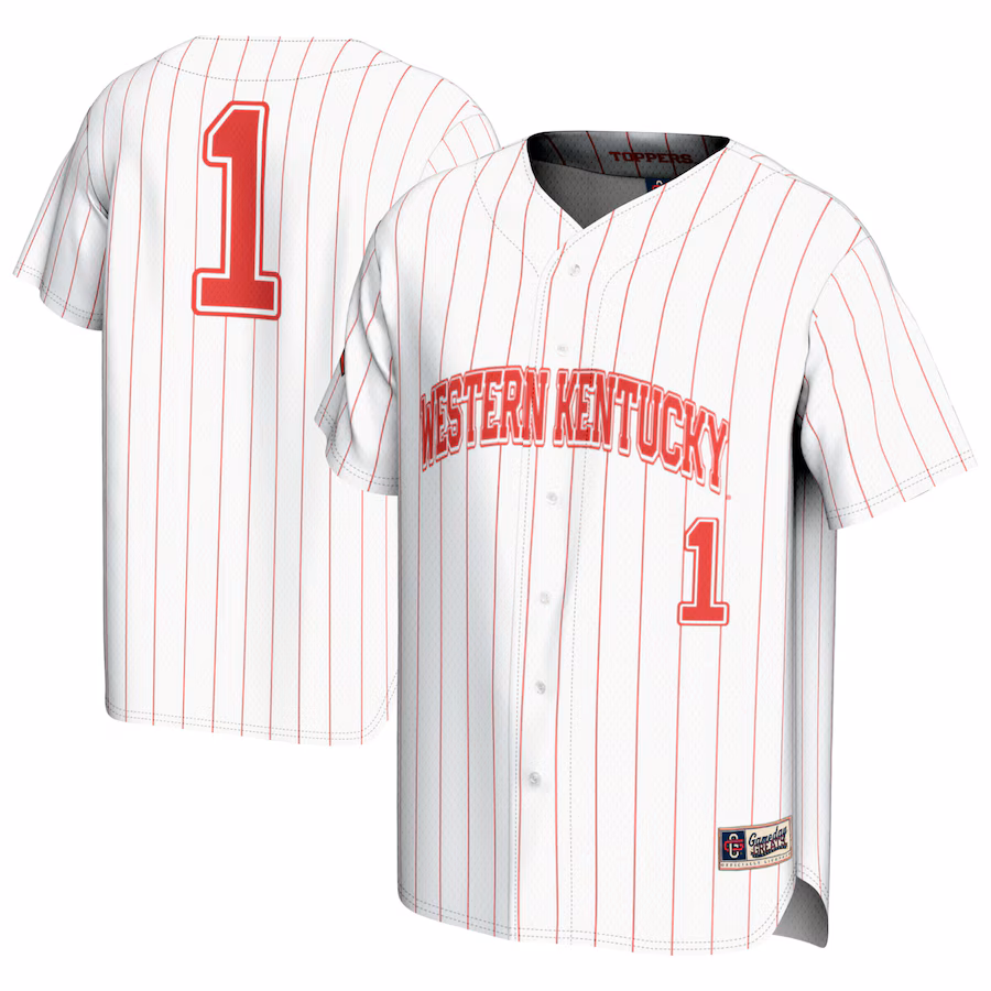 Youth GameDay Greats #1 White Western Kentucky Hilltoppers  Lightweight Baseball Fashion Jersey - Jersey