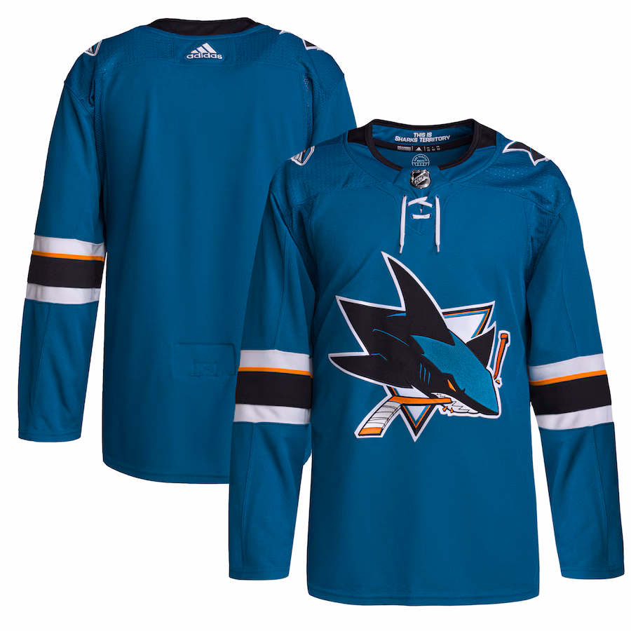 Men's San Jose Sharks adidas Teal 2021/22 Home Primegreen Authentic Jersey - Jersey