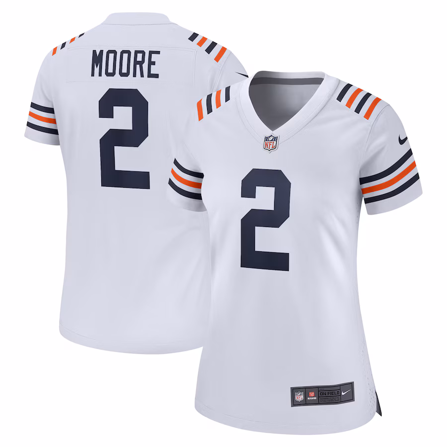 Women's Chicago Bears D.J. Moore Nike White Alternate Game Jersey - Jersey