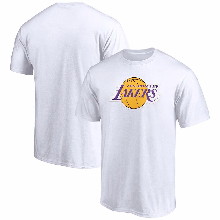Men's Los Angeles Lakers White Logo T-Shirt - Jersey