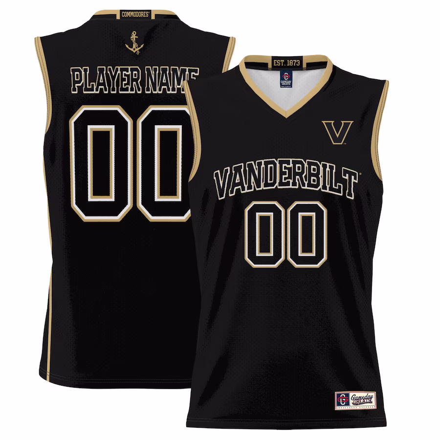 Vanderbilt Commodores GameDay Greats Unisex  Lightweight NIL Pick-A-Player Basketball Jersey - Black - Jersey