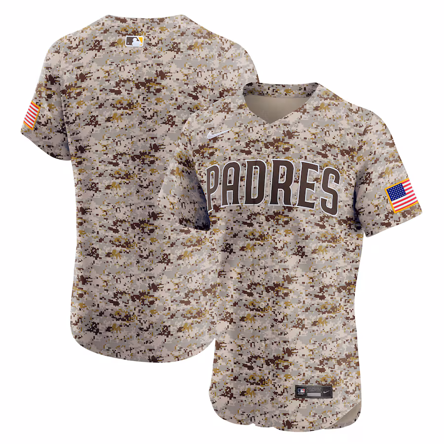 Men's San Diego Padres Nike Brown Alternate Vapor Premier Elite Patch Jersey - Jersey