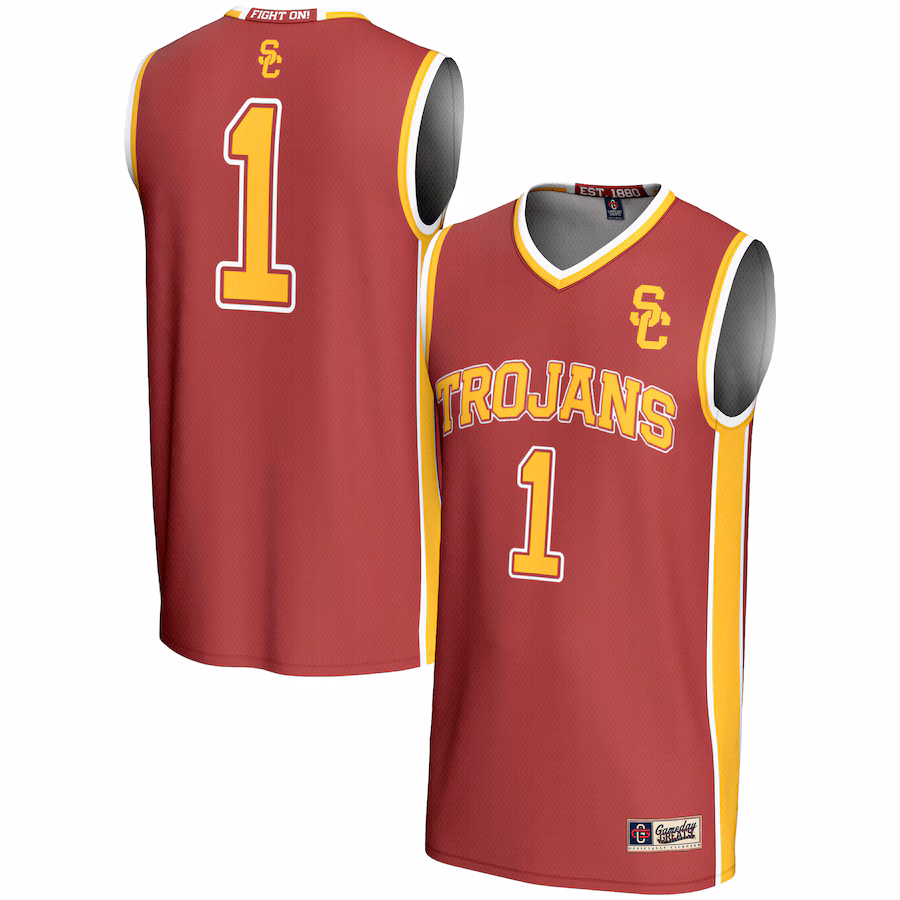 Youth GameDay Greats #1 Cardinal USC Trojans Lightweight Basketball Jersey - Jersey