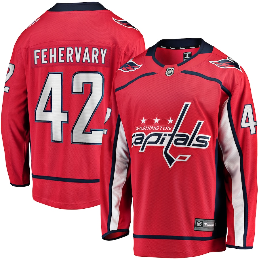 Men's Washington Capitals Martin Fehervary Fanatics Red Home Breakaway Player Jersey - Jersey