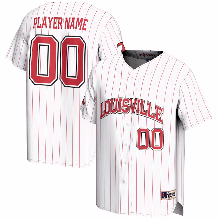 Louisville Cardinals GameDay Greats Youth NIL Pick-A-Player Lightweight Baseball Jersey - White - Jersey