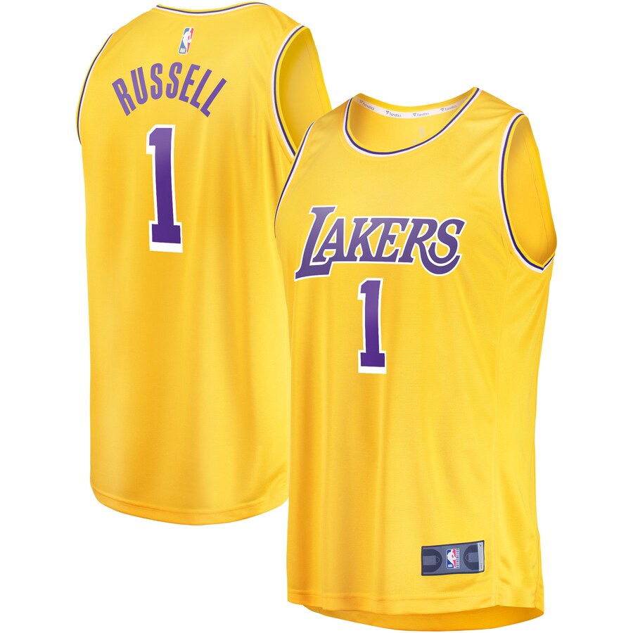 Youth Los Angeles Lakers D'Angelo Russell Fanatics Gold Fast Break Player Jersey - Icon Edition - Jersey