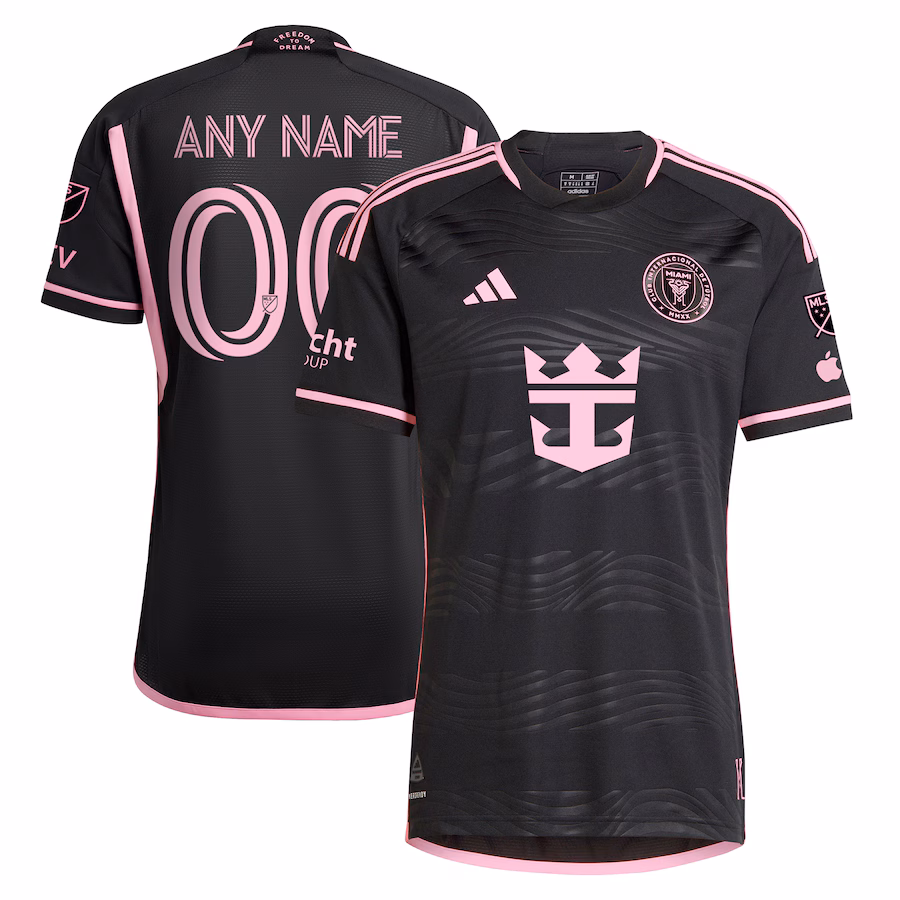 Men's Inter Miami CF  adidas Black 2024 La Noche Authentic Custom Jersey - Jersey