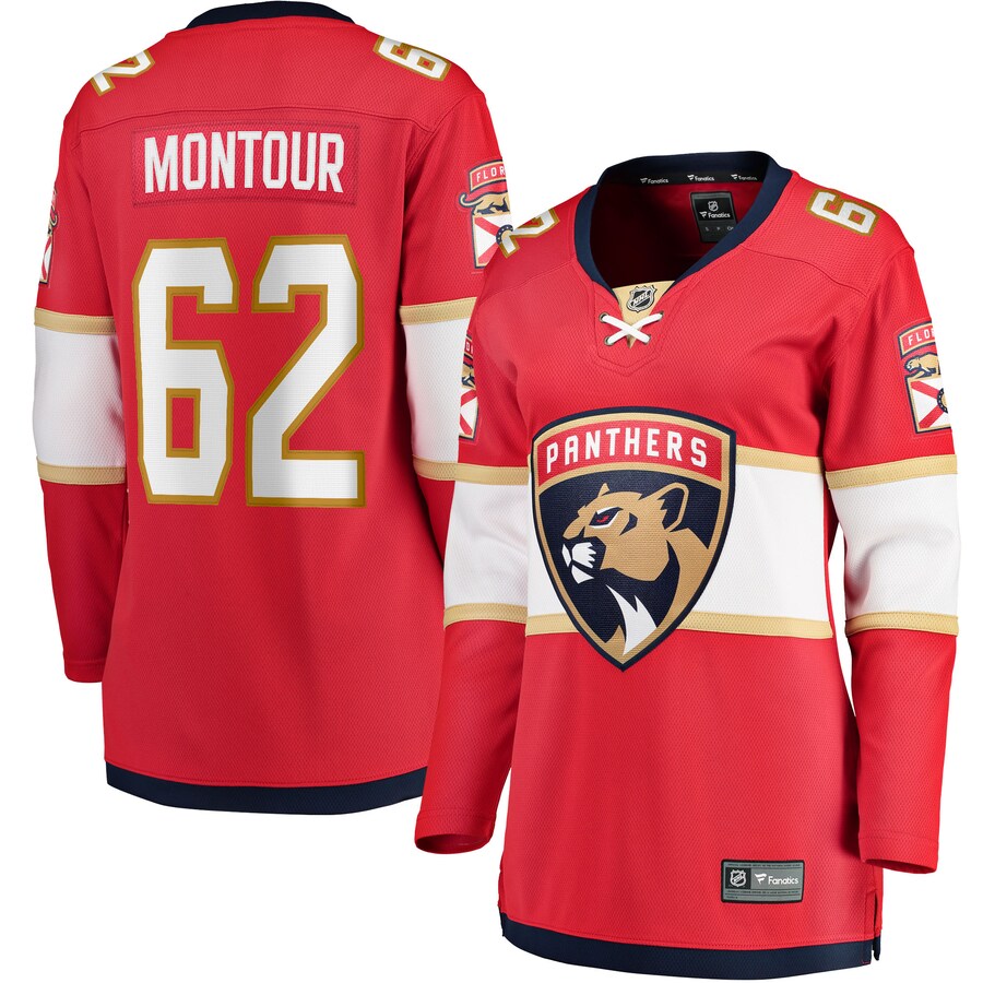 Women's Florida Panthers Brandon Montour Fanatics Branded Red Home Breakaway Player Jersey - Jersey