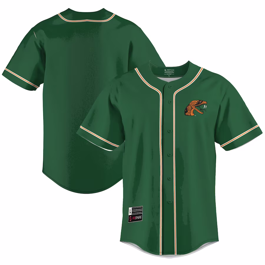 Florida A&M Rattlers GameDay Greats  Lightweight Baseball Jersey - Green - Jersey