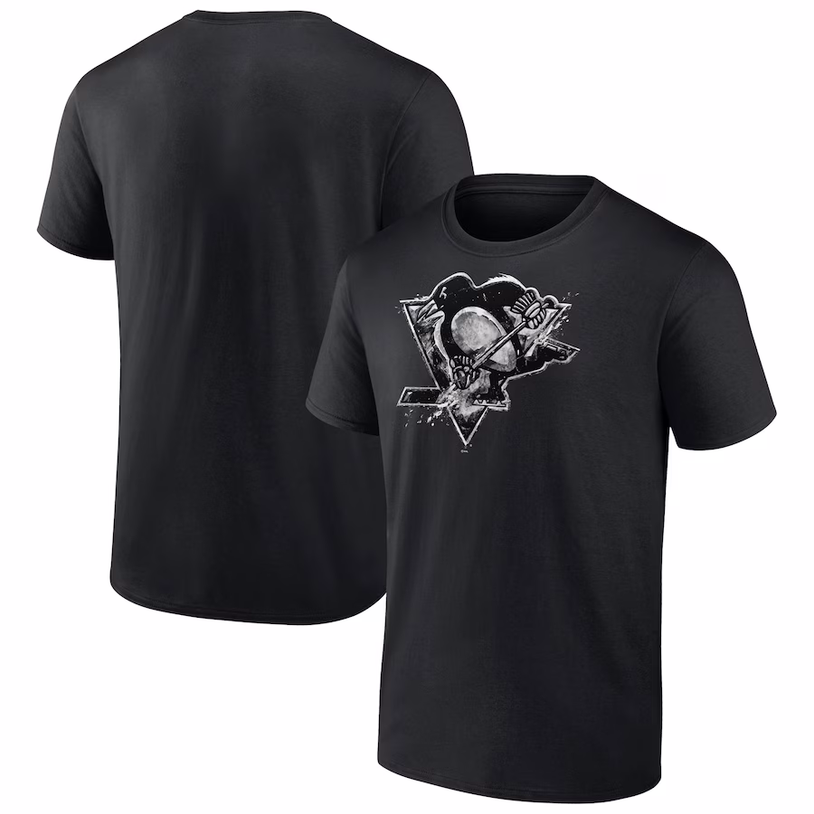 Men's Pittsburgh Penguins Black Iced Out T-Shirt - Jersey