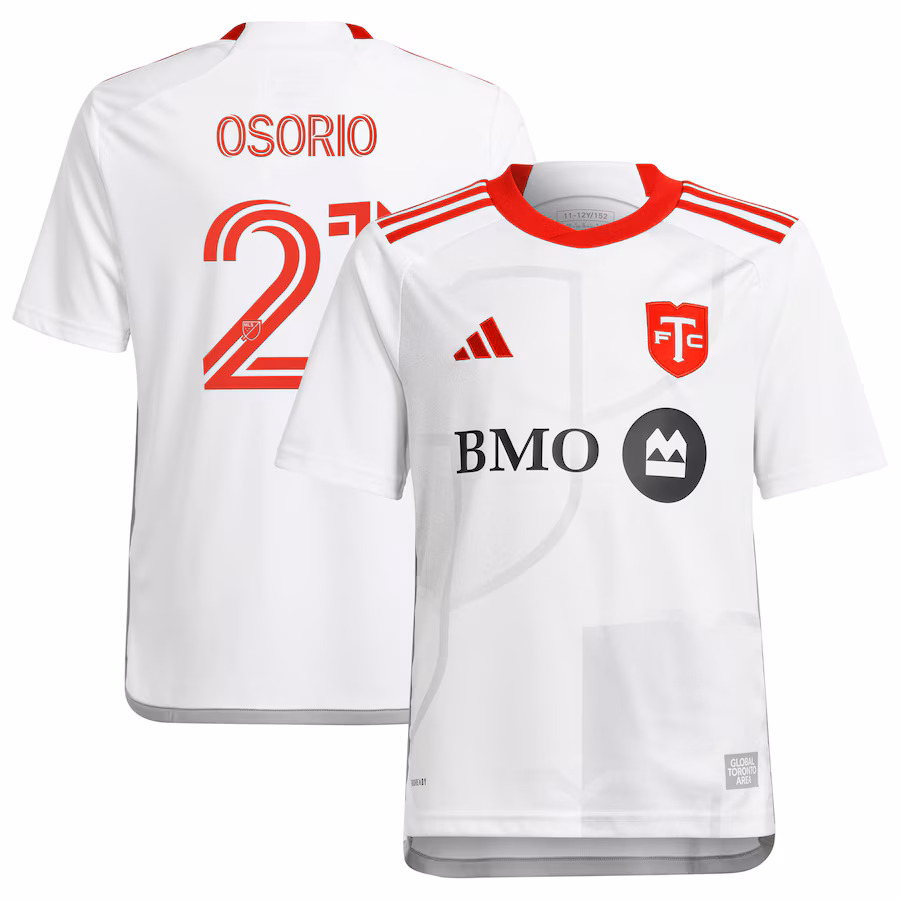 Youth Toronto FC Jonathan Osorio adidas White 2024 GTA Kit Replica Player Jersey - Jersey