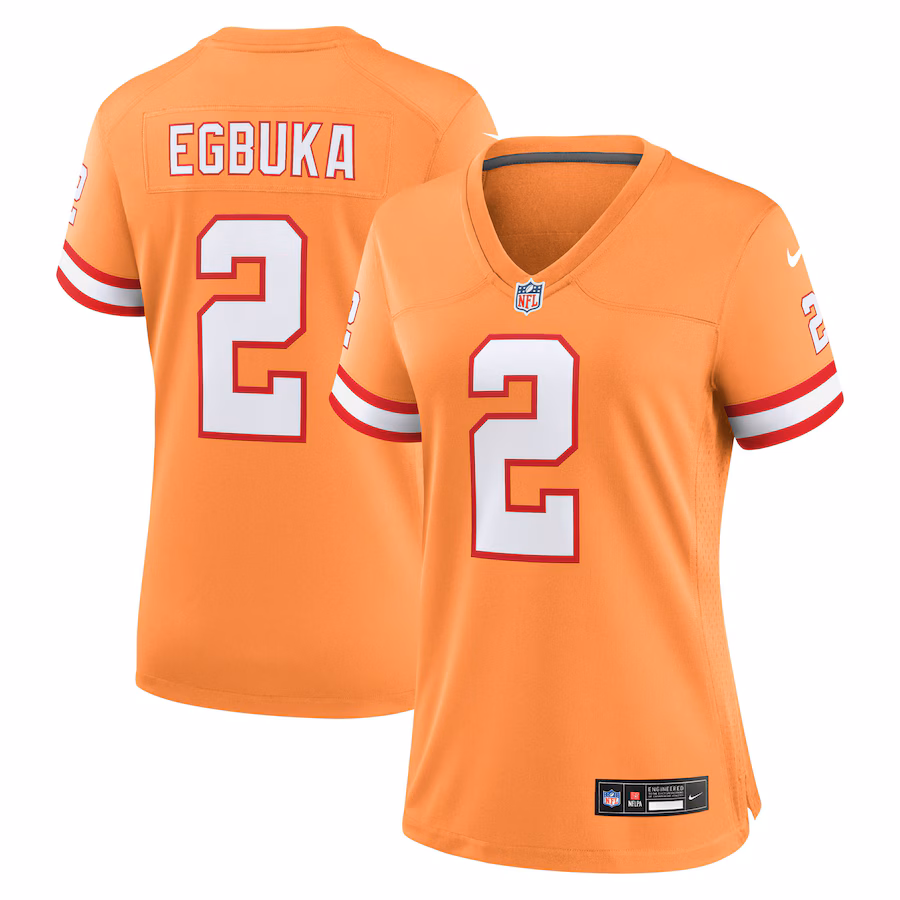 Women's Tampa Bay Buccaneers Emeka Egbuka Nike Creamsicle Alternate 2 Game Jersey - Jersey