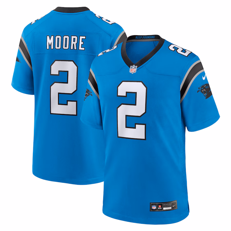 Men's Carolina Panthers D.J. Moore Nike Blue Alternate Game Jersey - Jersey