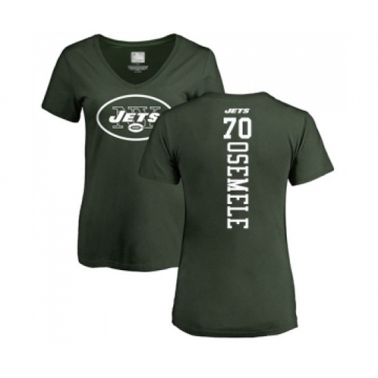 Football Women's New York Jets #70 Kelechi Osemele Green Backer T-Shirt - Jersey