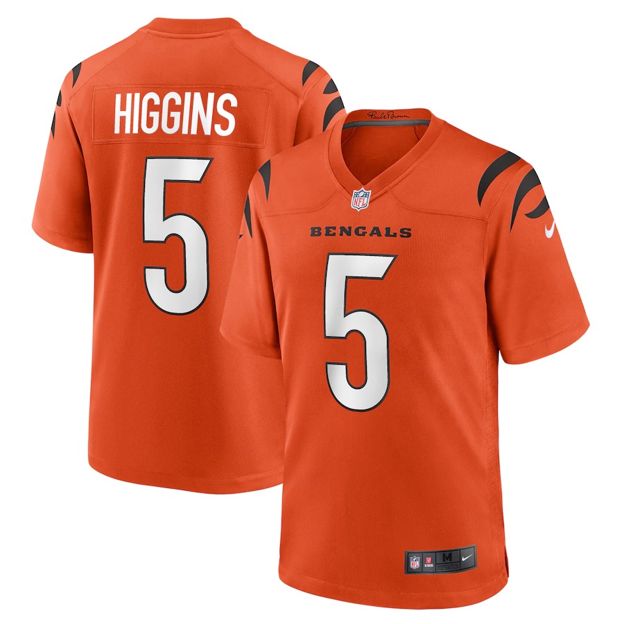 Men's Cincinnati Bengals Tee Higgins Nike Orange Alternate Game Jersey - Jersey