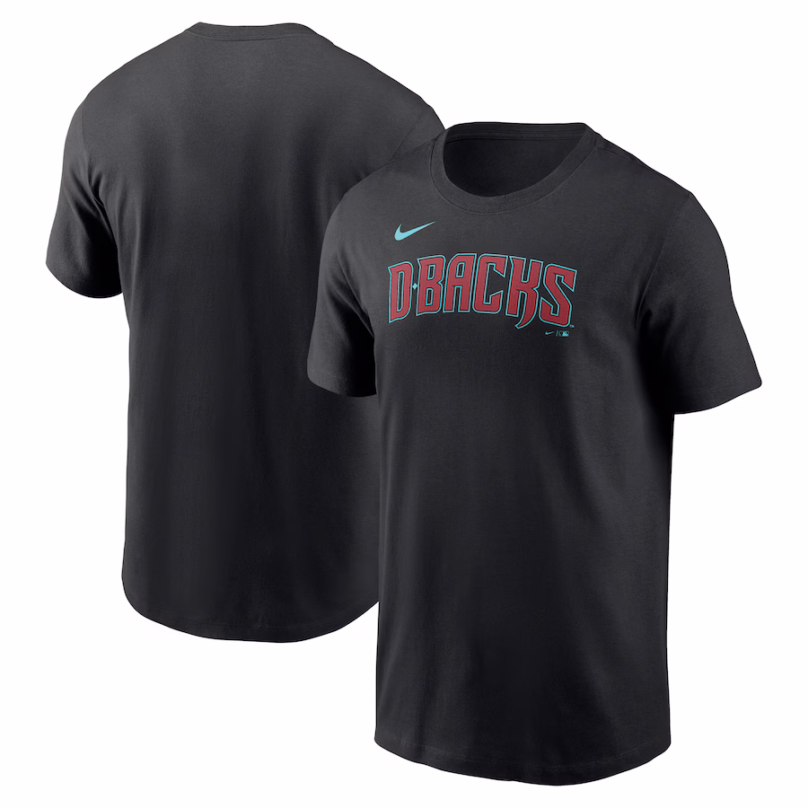 Men's Arizona Diamondbacks Nike Black Wordmark T-Shirt - Jersey