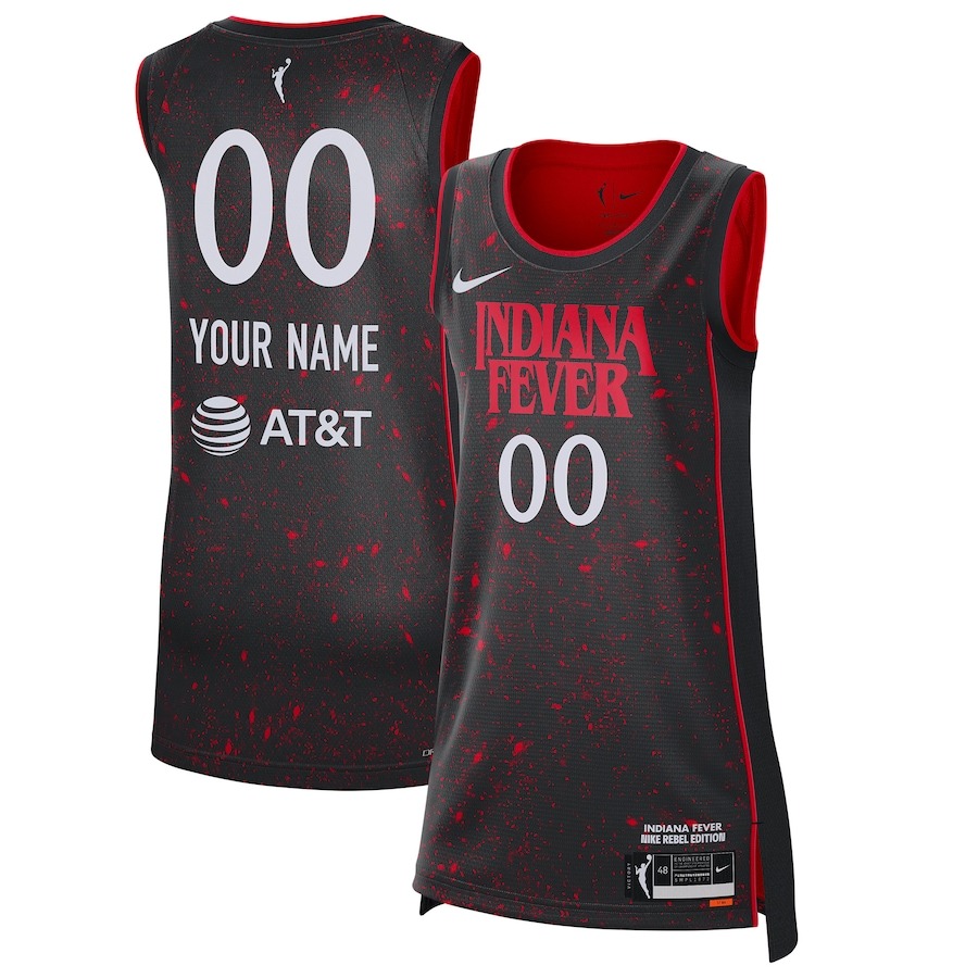 Unisex Indiana Fever Nike Black 2021 Rebel Edition Victory Custom Jersey - Jersey