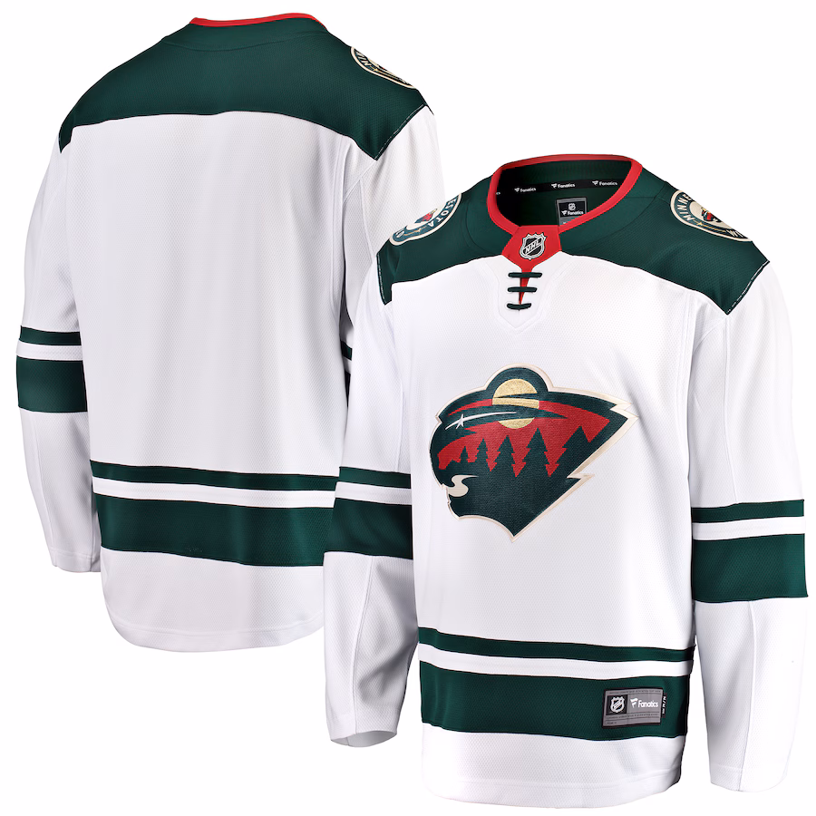 Youth Minnesota Wild Fanatics White Away Breakaway Jersey - Jersey
