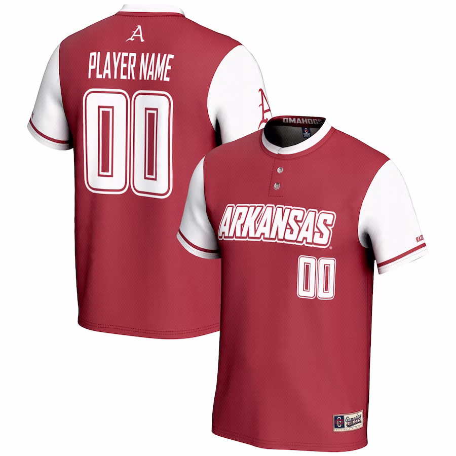 Arkansas Razorbacks GameDay Greats NIL Pick-A-Player Lightweight Softball Jersey - Red - Jersey