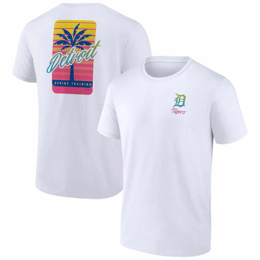 Men's Detroit Tigers White Spring Break T-Shirt - Jersey