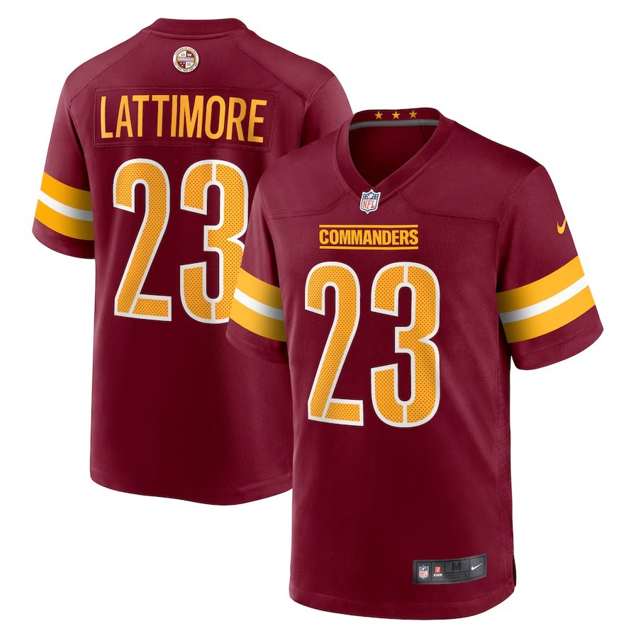 Men's Washington Commanders Marshon Lattimore Nike Burgundy Game Jersey - Jersey