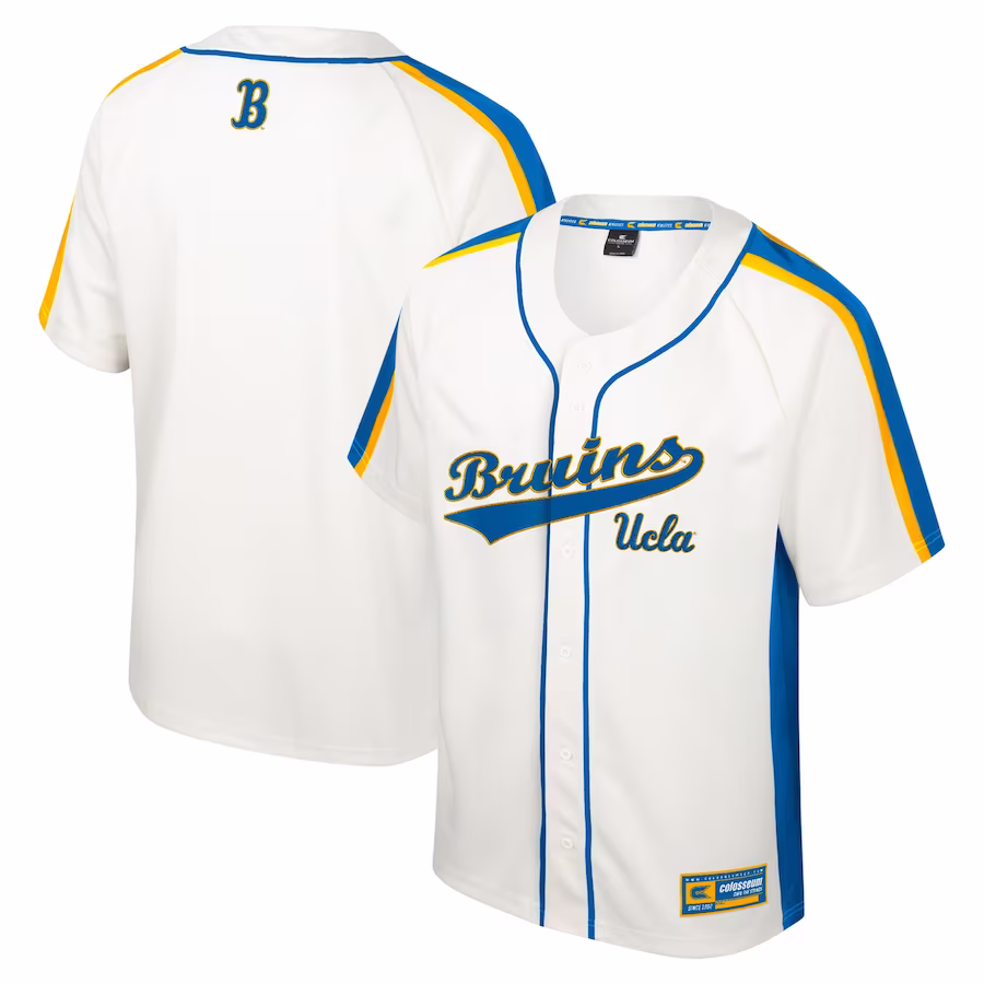 UCLA Bruins Colosseum Ruth Button-Up Baseball Jersey - Cream - Jersey