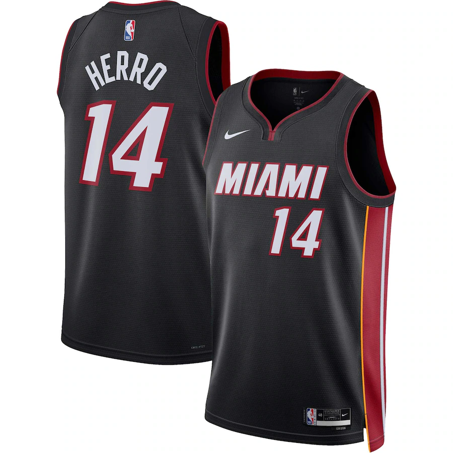 Unisex Miami Heat Tyler Herro Nike Black Swingman Jersey - Icon Edition - Jersey