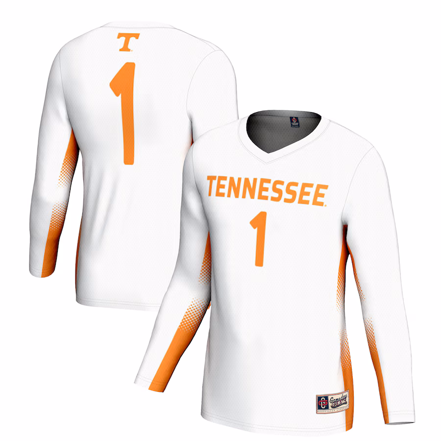 Youth GameDay Greats #1 White Tennessee Volunteers Lightweight Women's Volleyball Jersey - Jersey