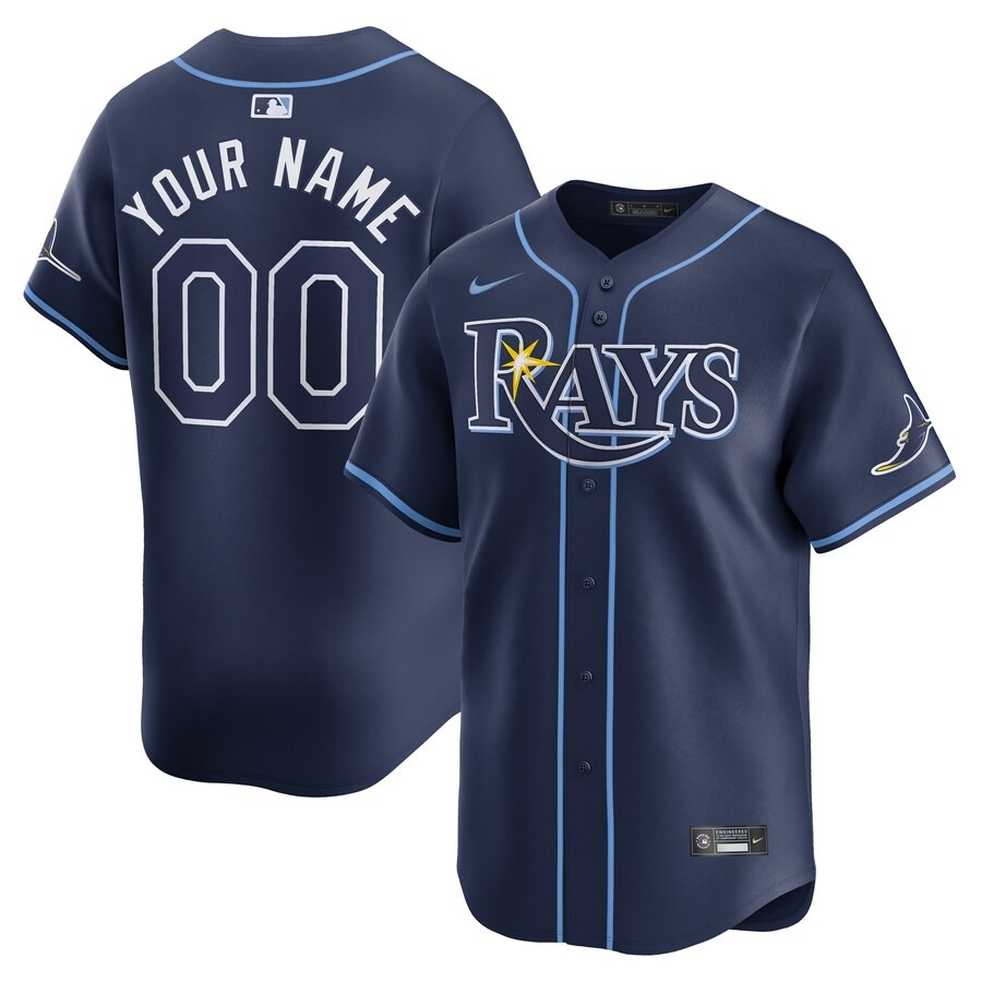 Men's Tampa Bay Rays  Nike Navy Away Limited Custom Jersey - Jersey